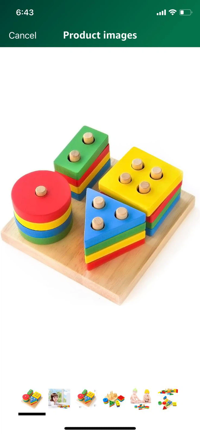 New-Boxiki Kids Geometric Stacker Toy