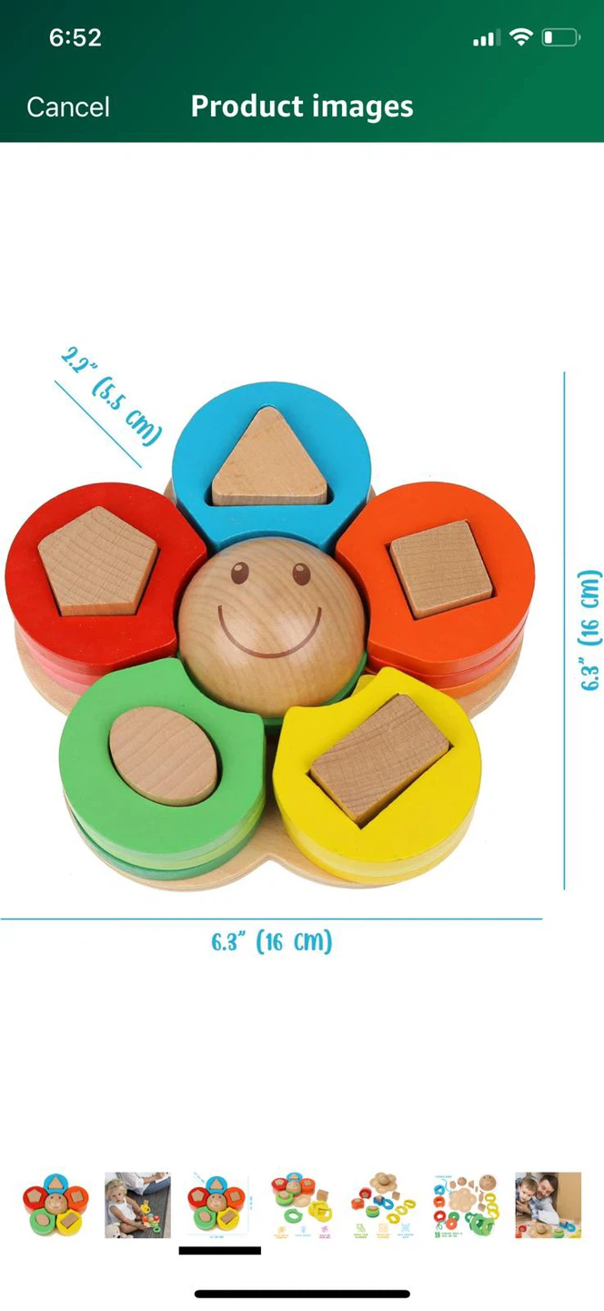 New-Boxiki Kids Shape Sorter Stacking Toy - New