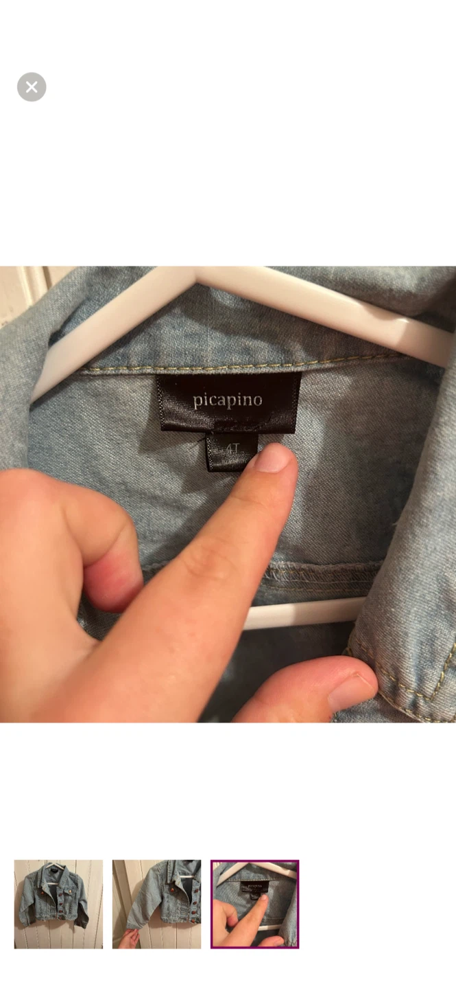 Picapino Denim Jacket - Size 4T - photo 3