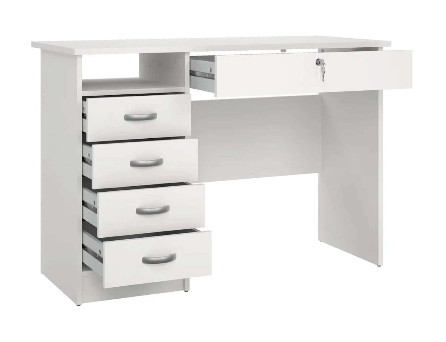 Channay Writing Desk with drawers– White (Wayfair) - photo 4
