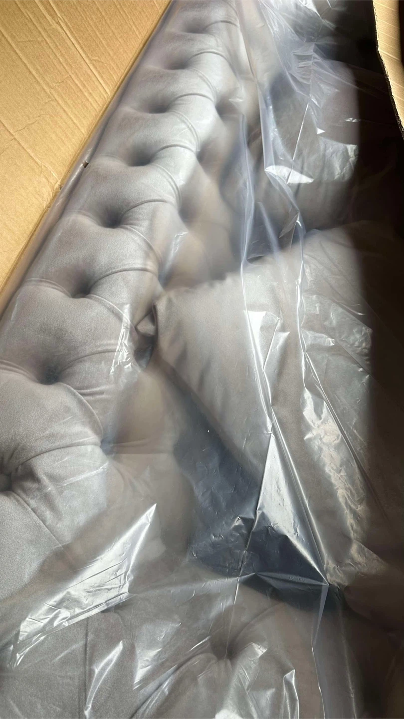 Taupe Velvet sofa set - New in Box! - photo 3