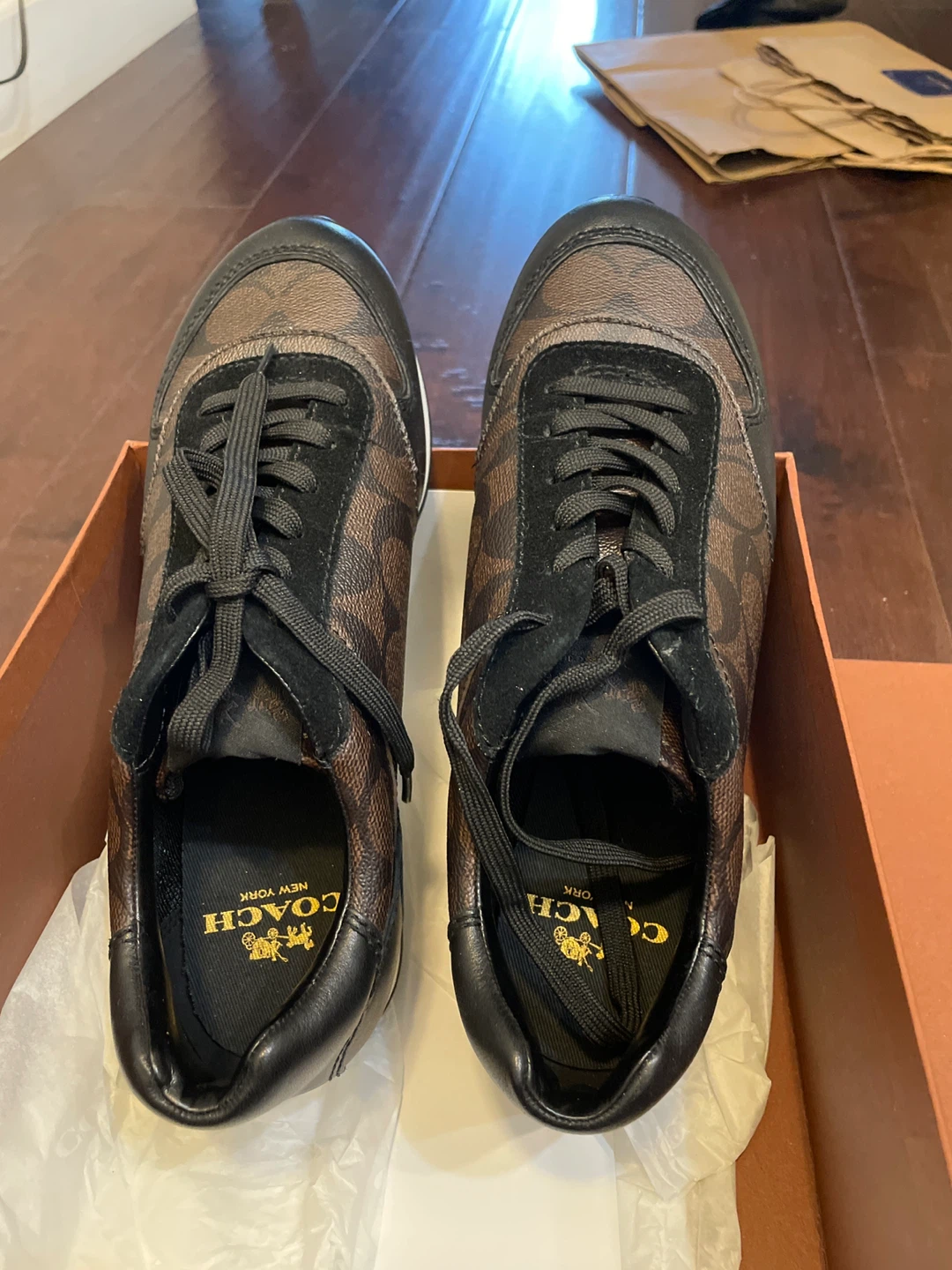 Coach Rebecca Brown/Mahogany Sneakers - Size 7