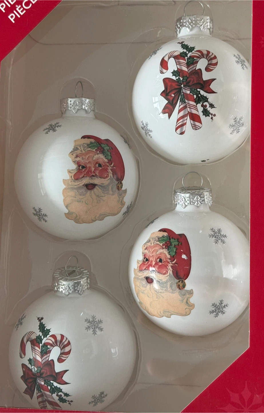 NEW! Holiday Glass Ornaments - 4 Piece Set - photo 2