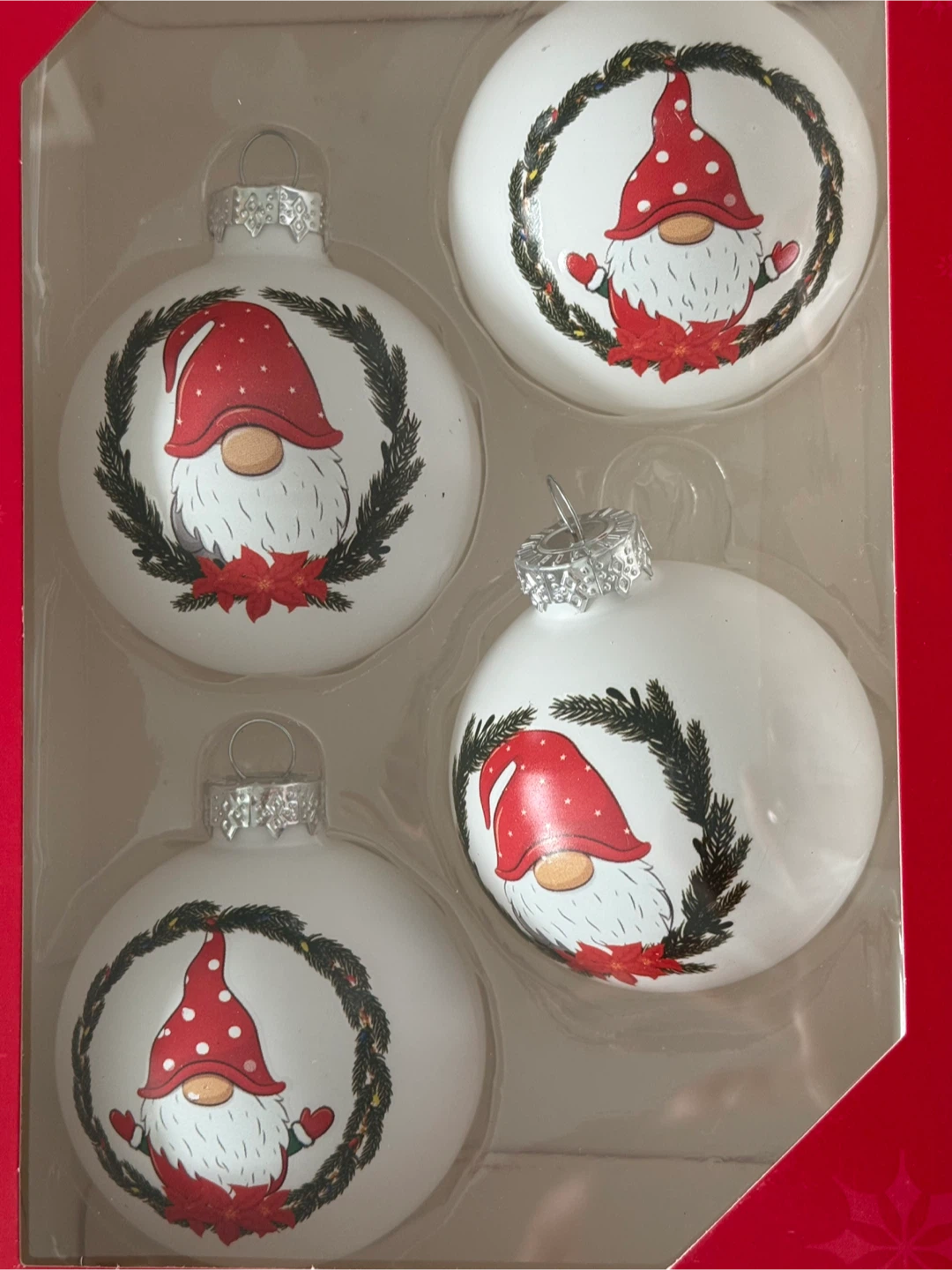 NEW! Holiday Glass Ornaments - 4 Piece Set - photo 4