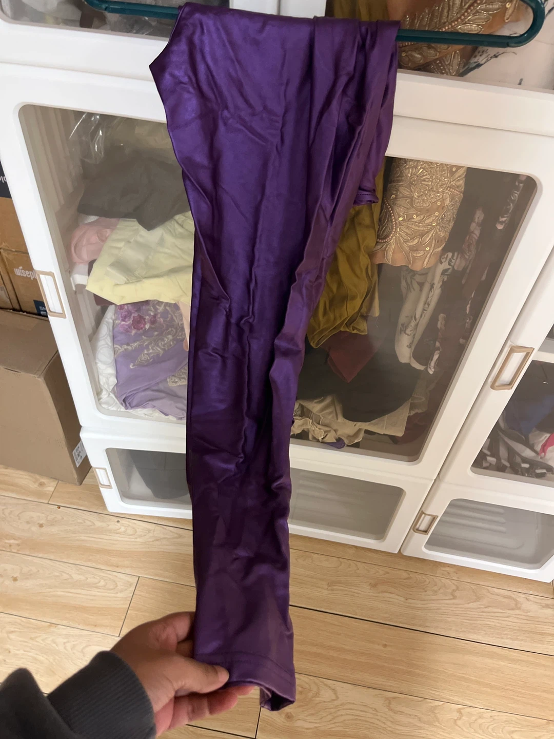 Purple Shiny Leggings - photo 3