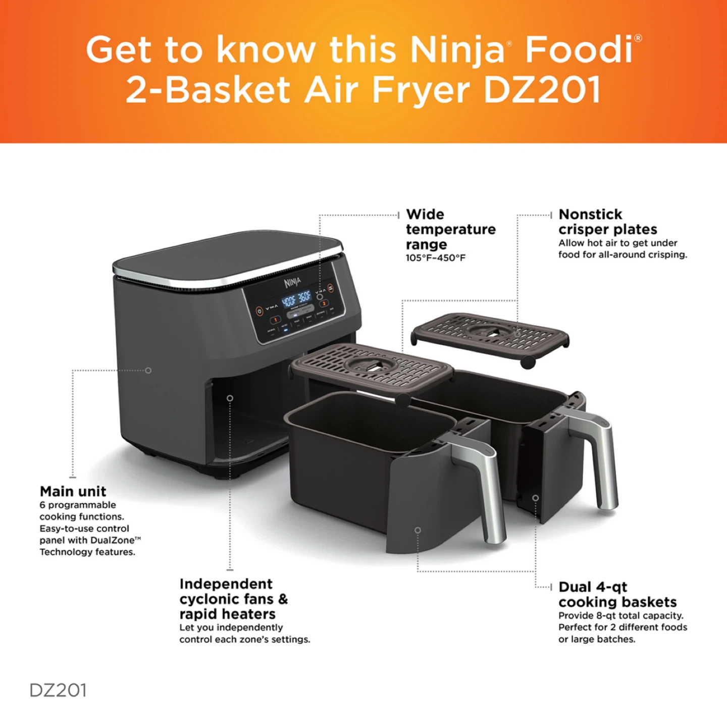 Ninja Foodi 2-Basket Air Fryer - photo 3