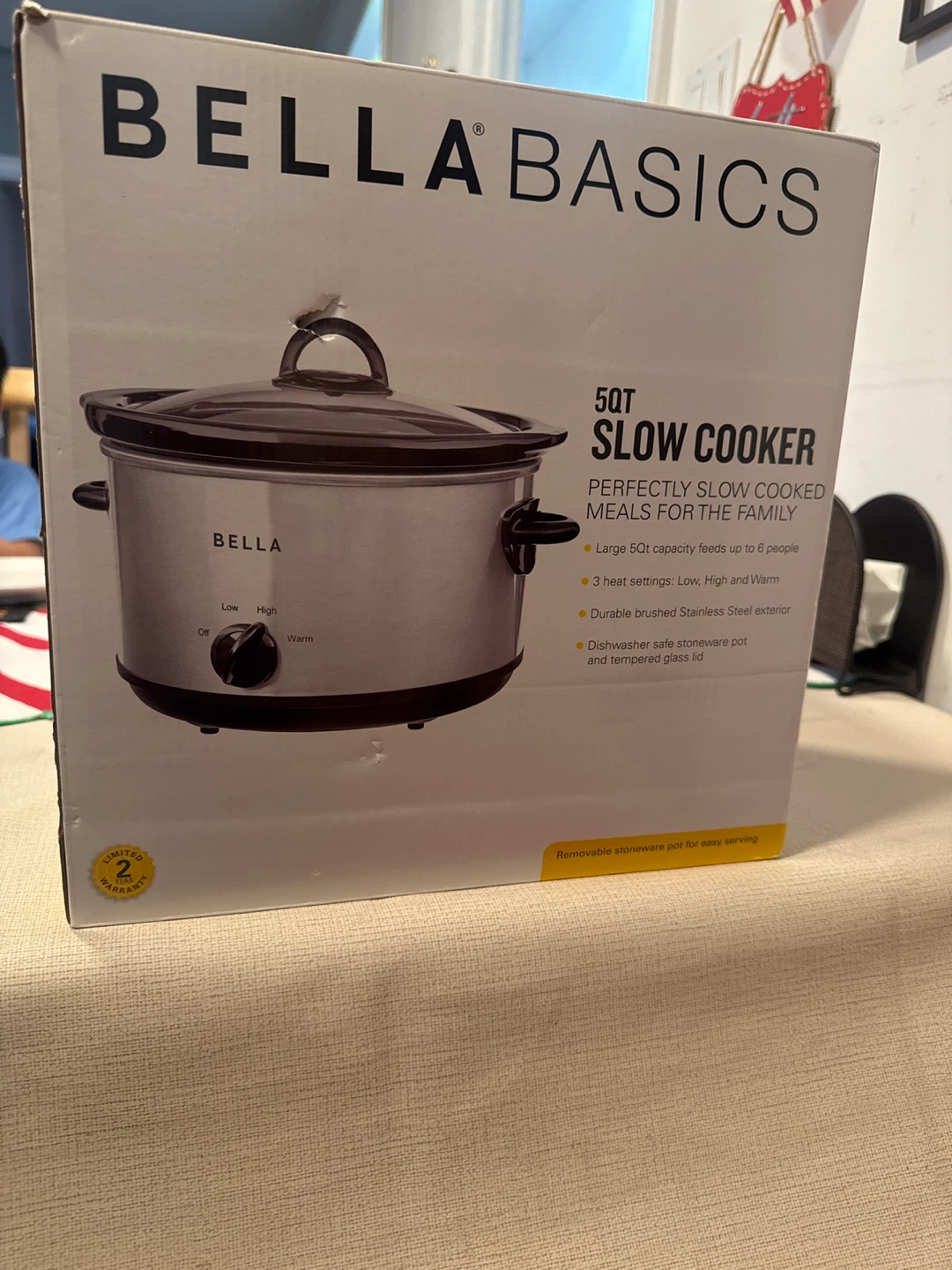 Bella Basics 5QT Slow Cooker - New in Box!