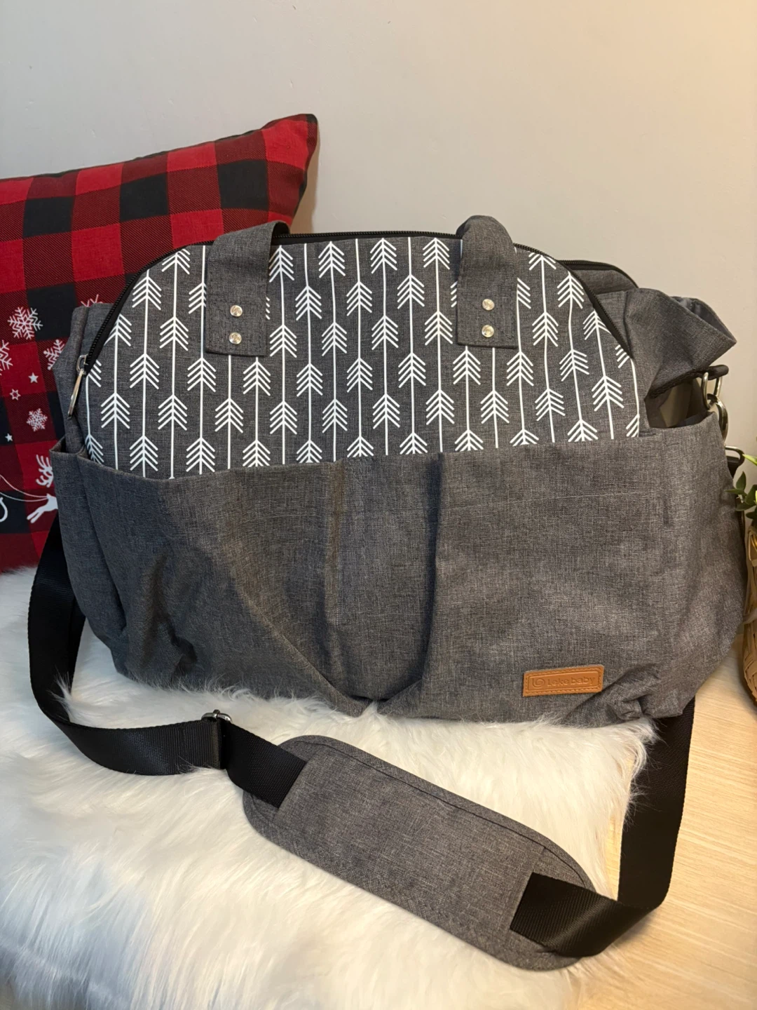 Leke Baby Diaper Bag - Grey