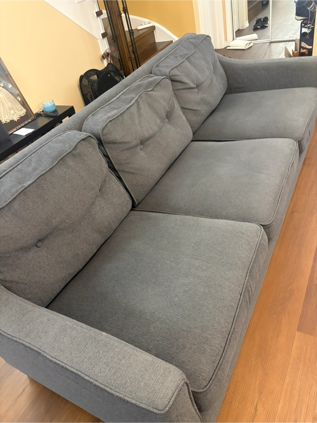 IKEA Grey Three-Seat Sofa - photo 4