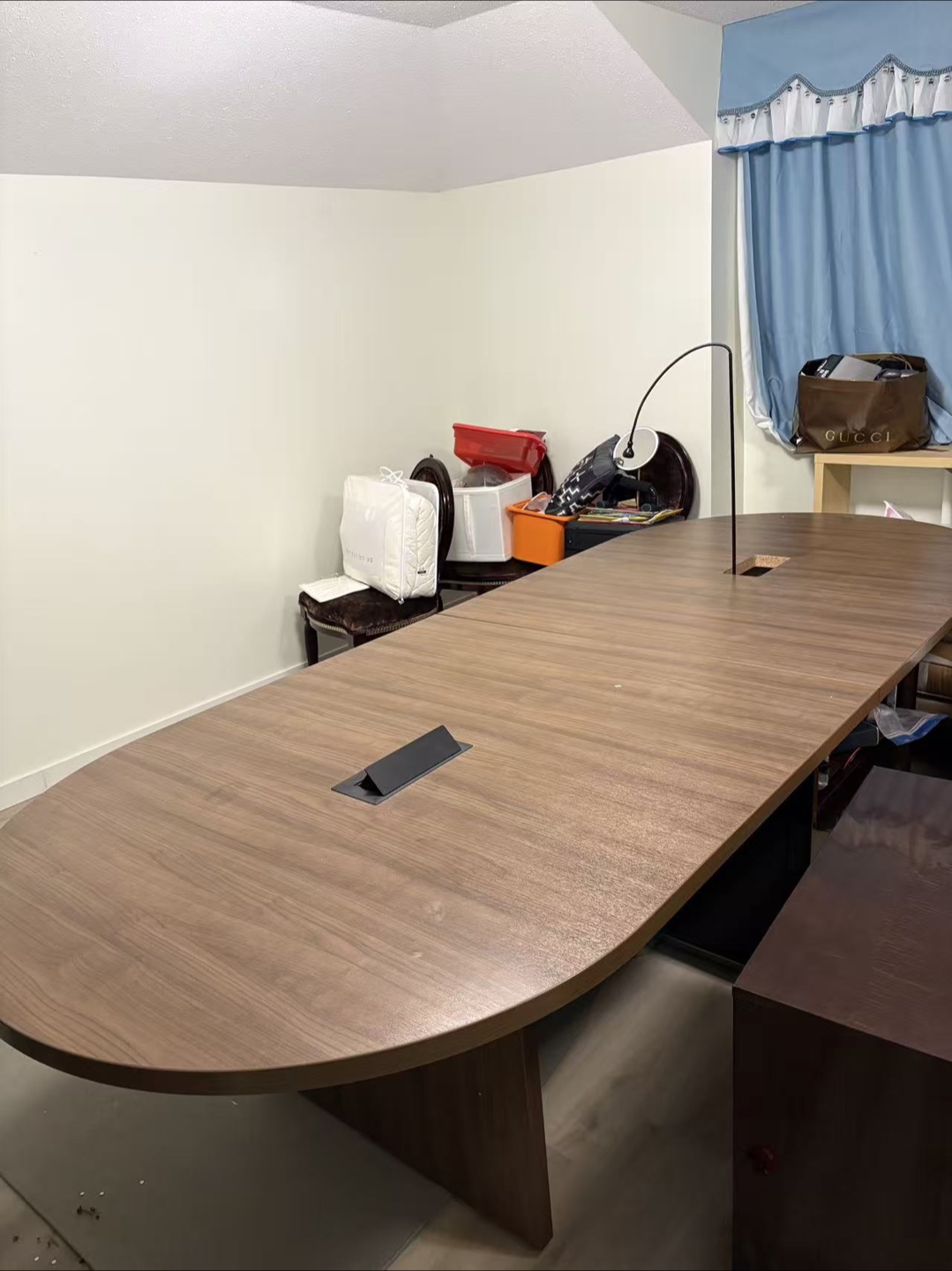 Large Brown Conference Table