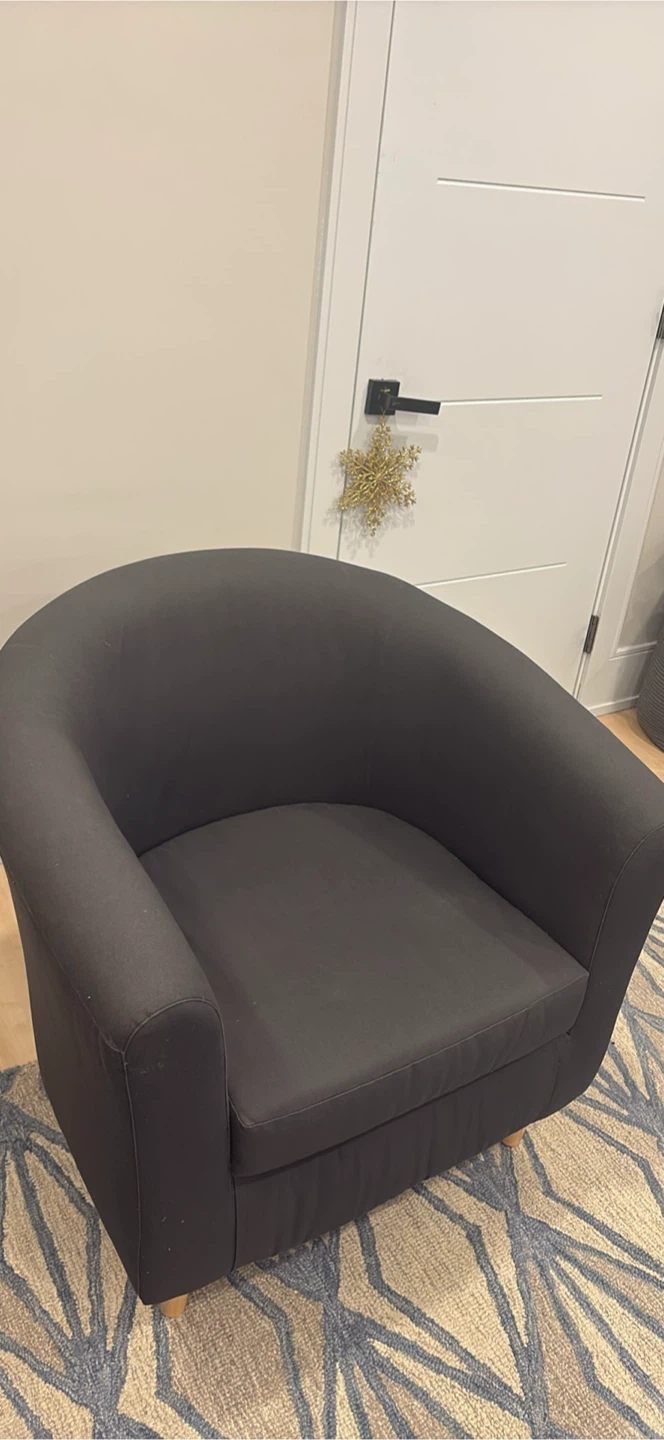 Dark Grey Barrel Chair - photo 2