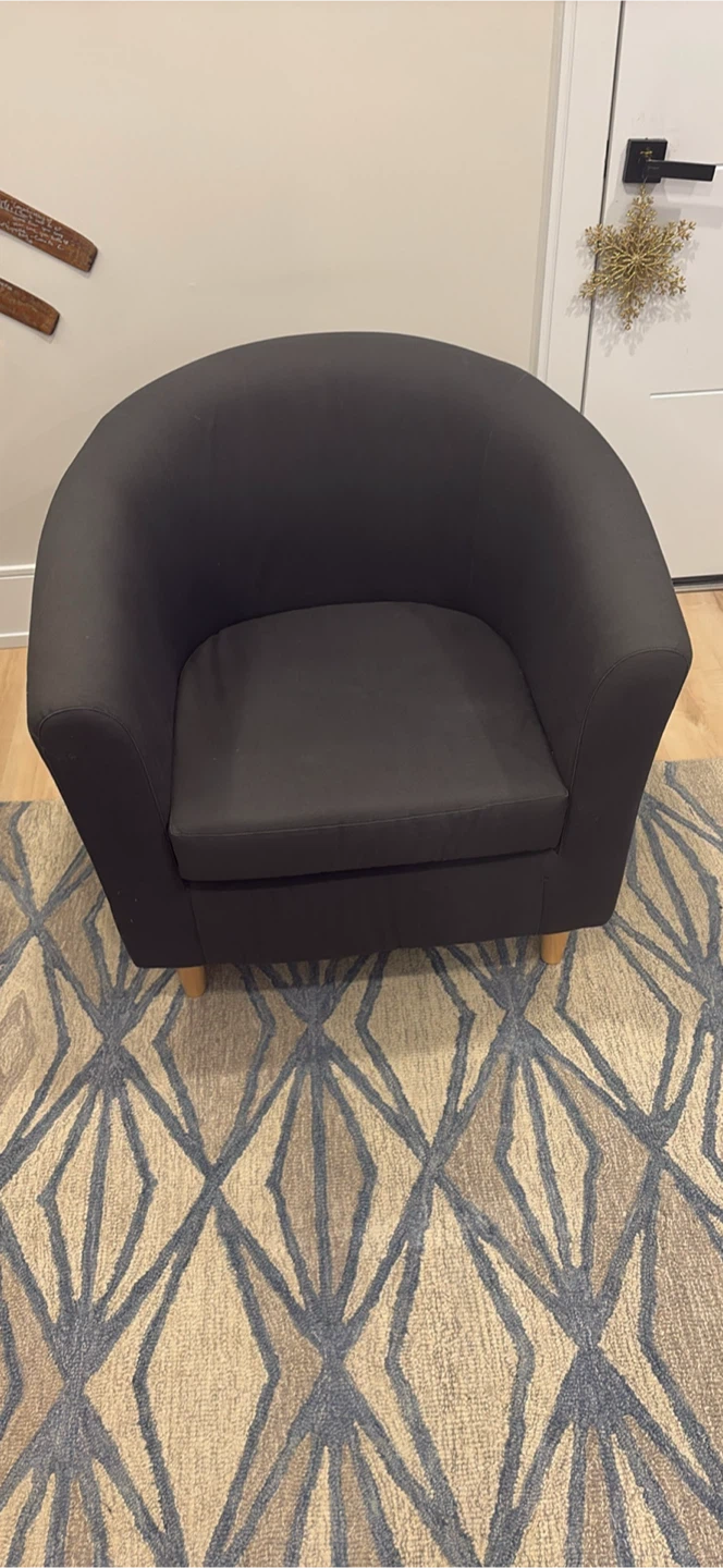 Dark Grey Barrel Chair