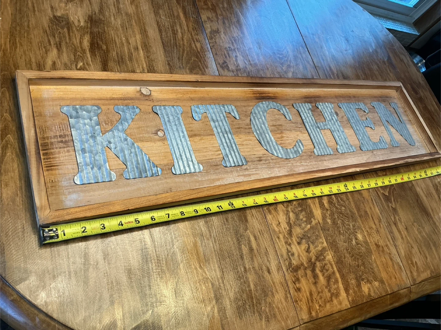 Vintage Wood Tin KITCHEN Wall Hanging Sign ! - photo 3