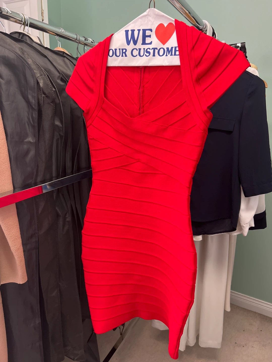 2 Red Bandage Dresses and 1 jumpsuit - photo 4