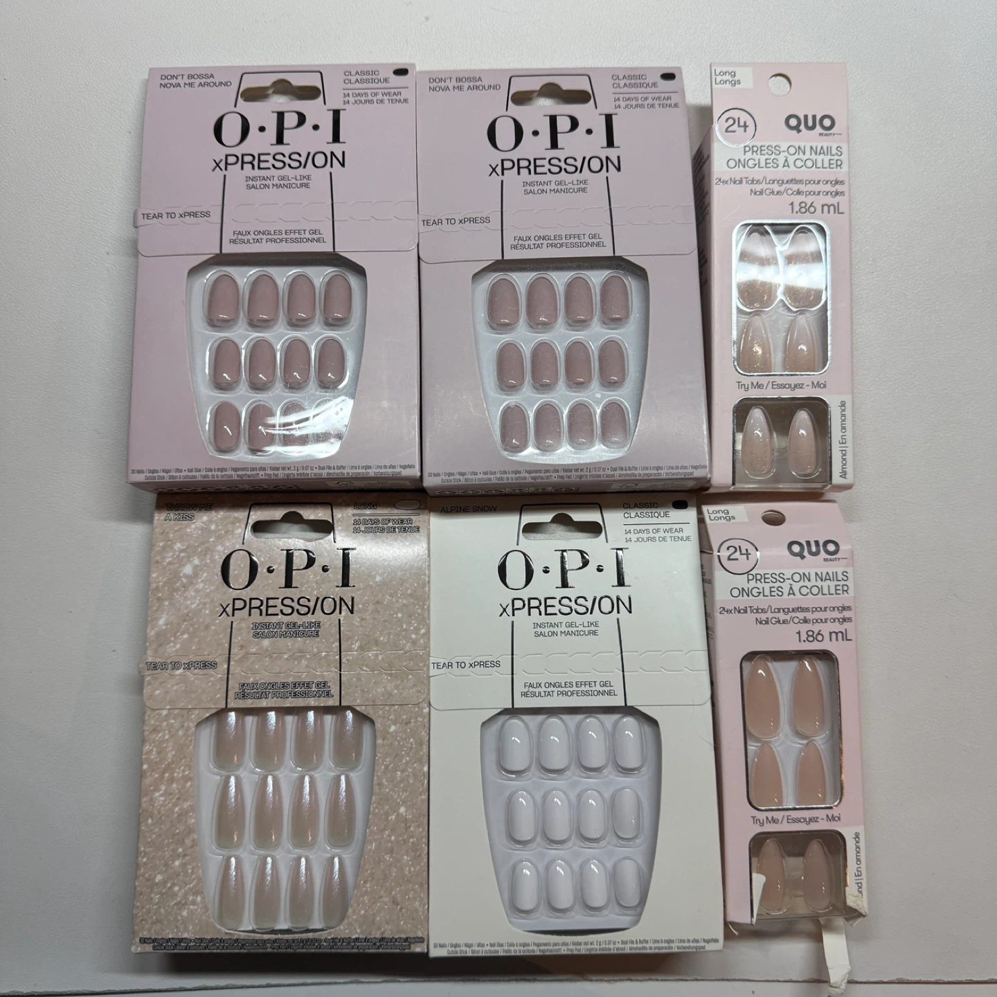 NEW 6 OPI & Quo press on nails bundle