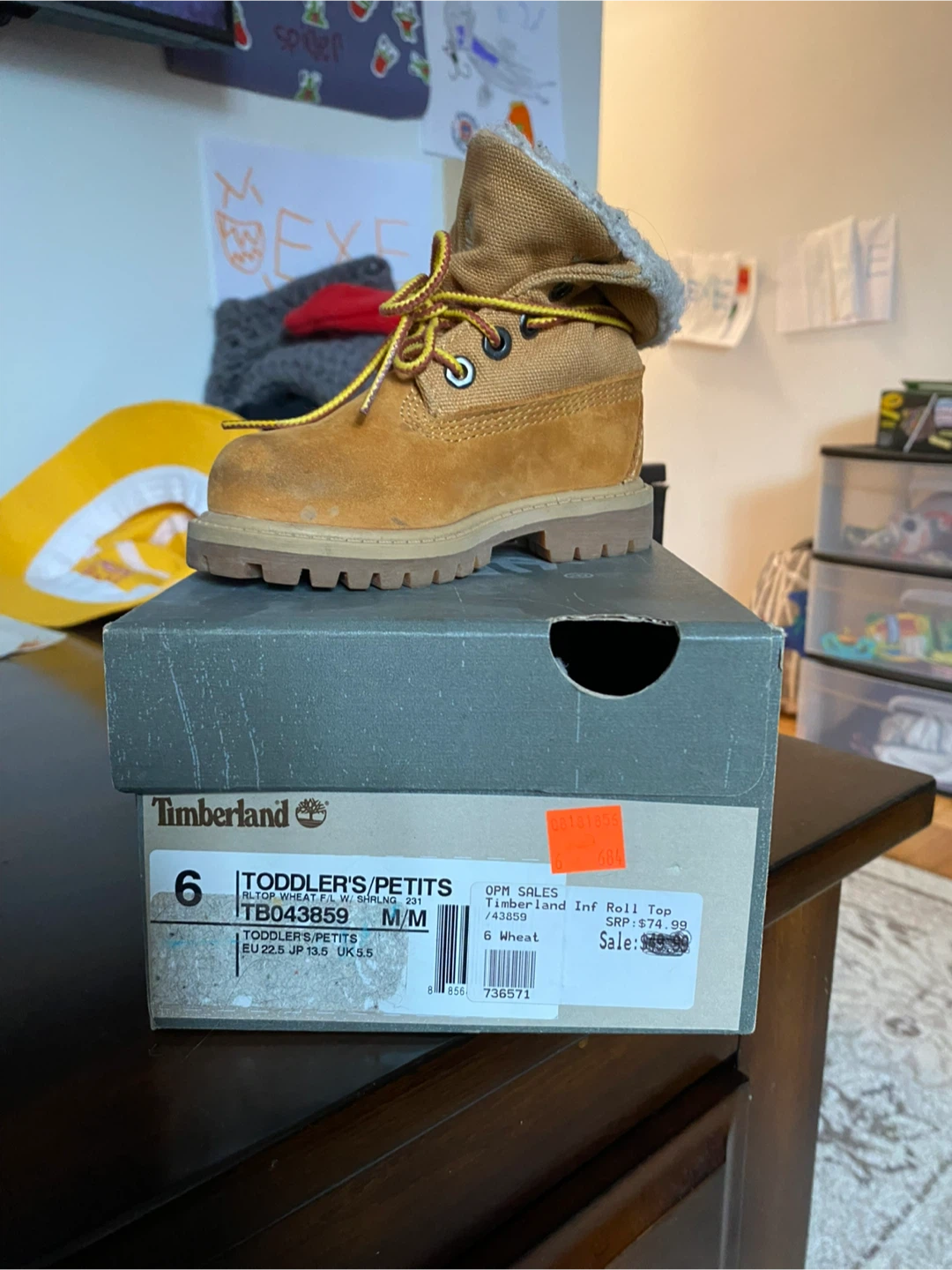 Timberland Toddler Roll Top Boots - Size 6