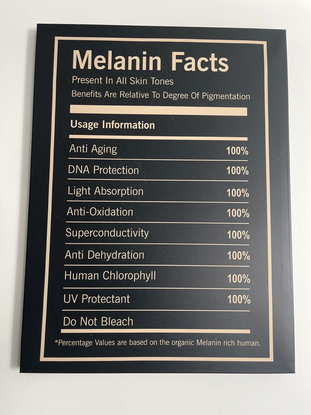 Large “Melanin Facts” Canvas Wall Art
