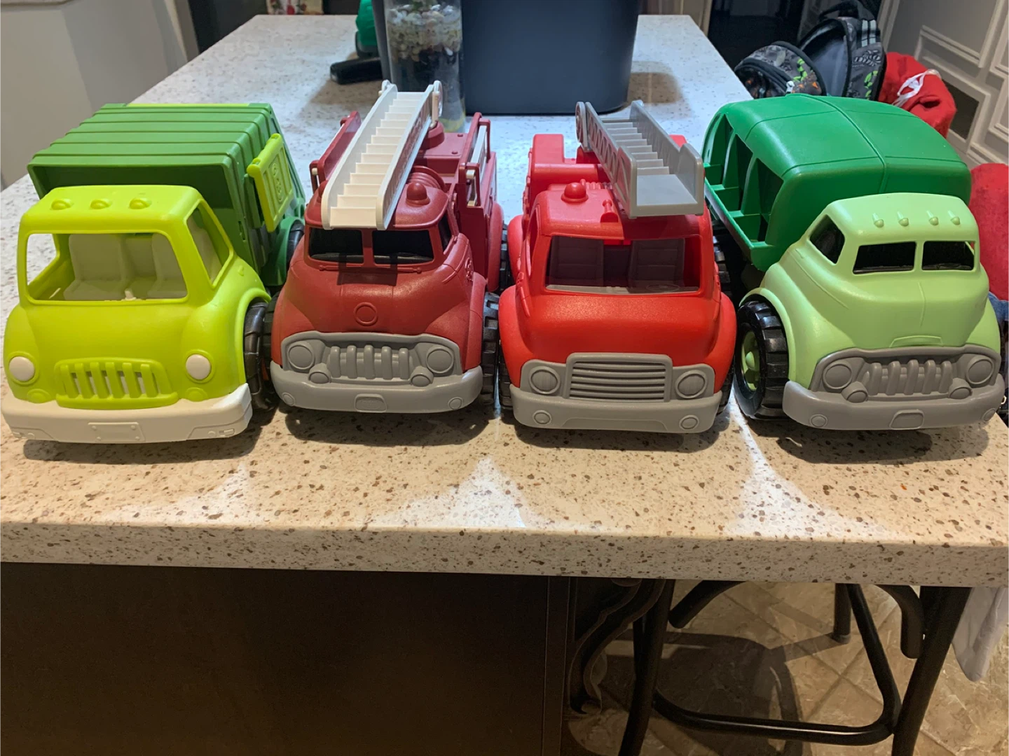 Green Toys Trucks - Fire Truck & Garbage Truck