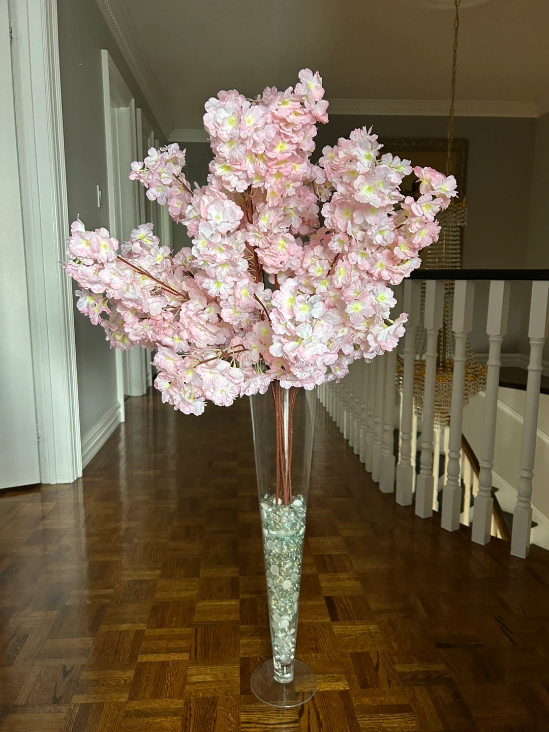 Pink Cherry Blossom Arrangement in Vase