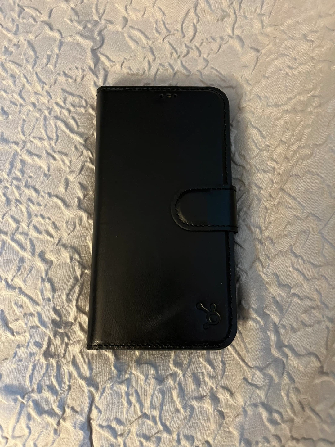 Black leather iPhone Wallet Case