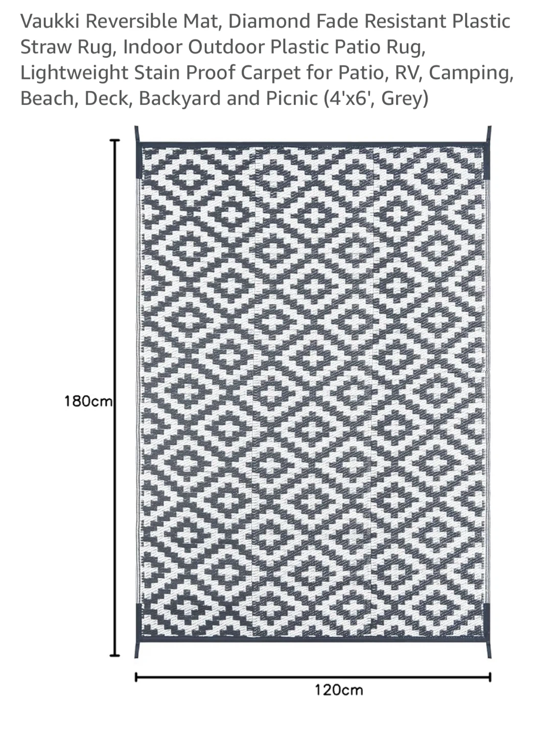 Reversible Indoor/Outdoor Mat (4'x6') - photo 2