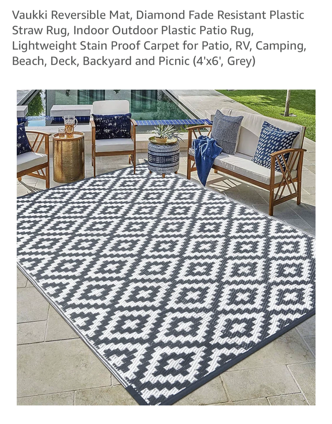 Reversible Indoor/Outdoor Mat (4'x6')