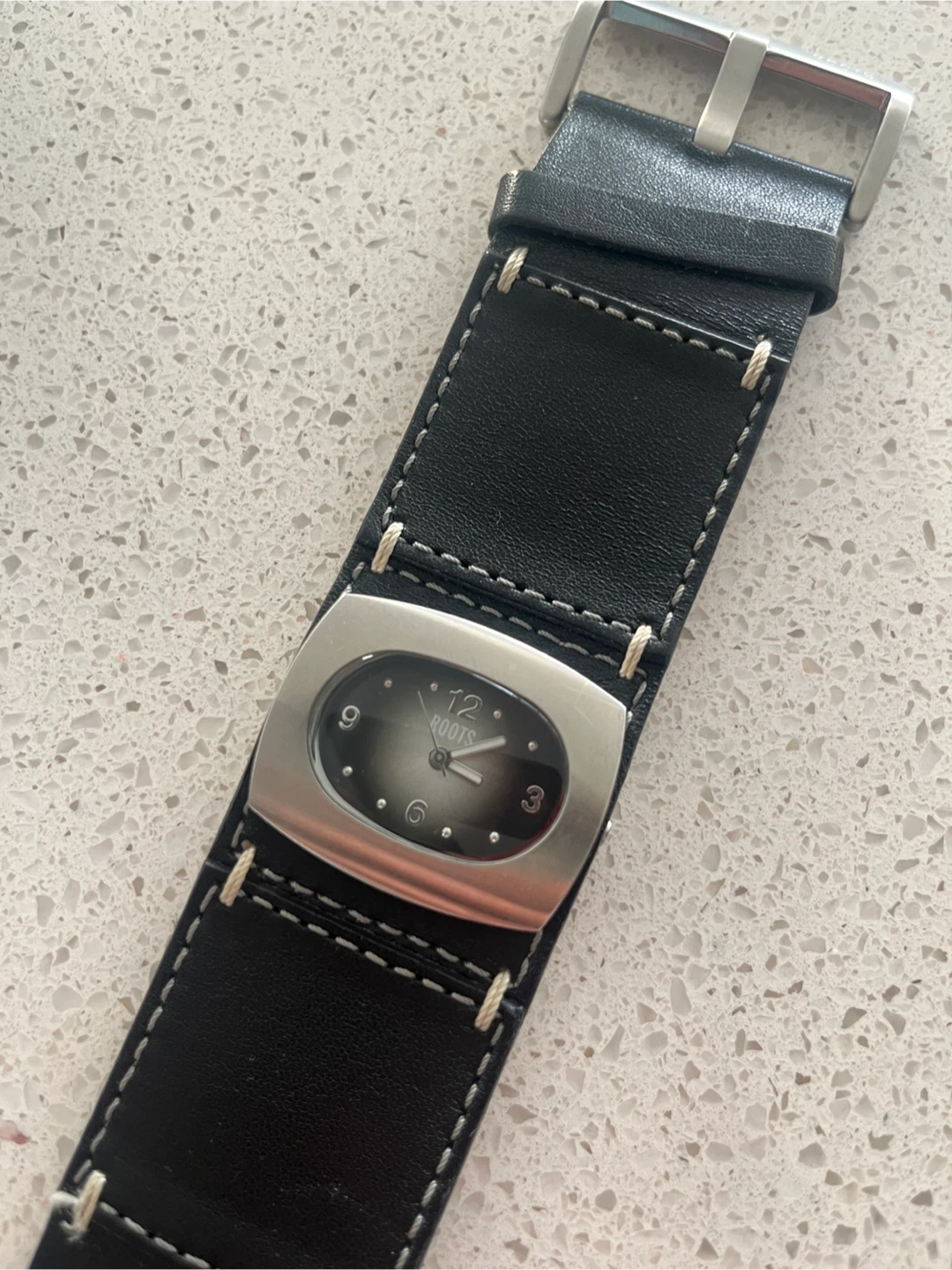 Roots Black Leather Watch