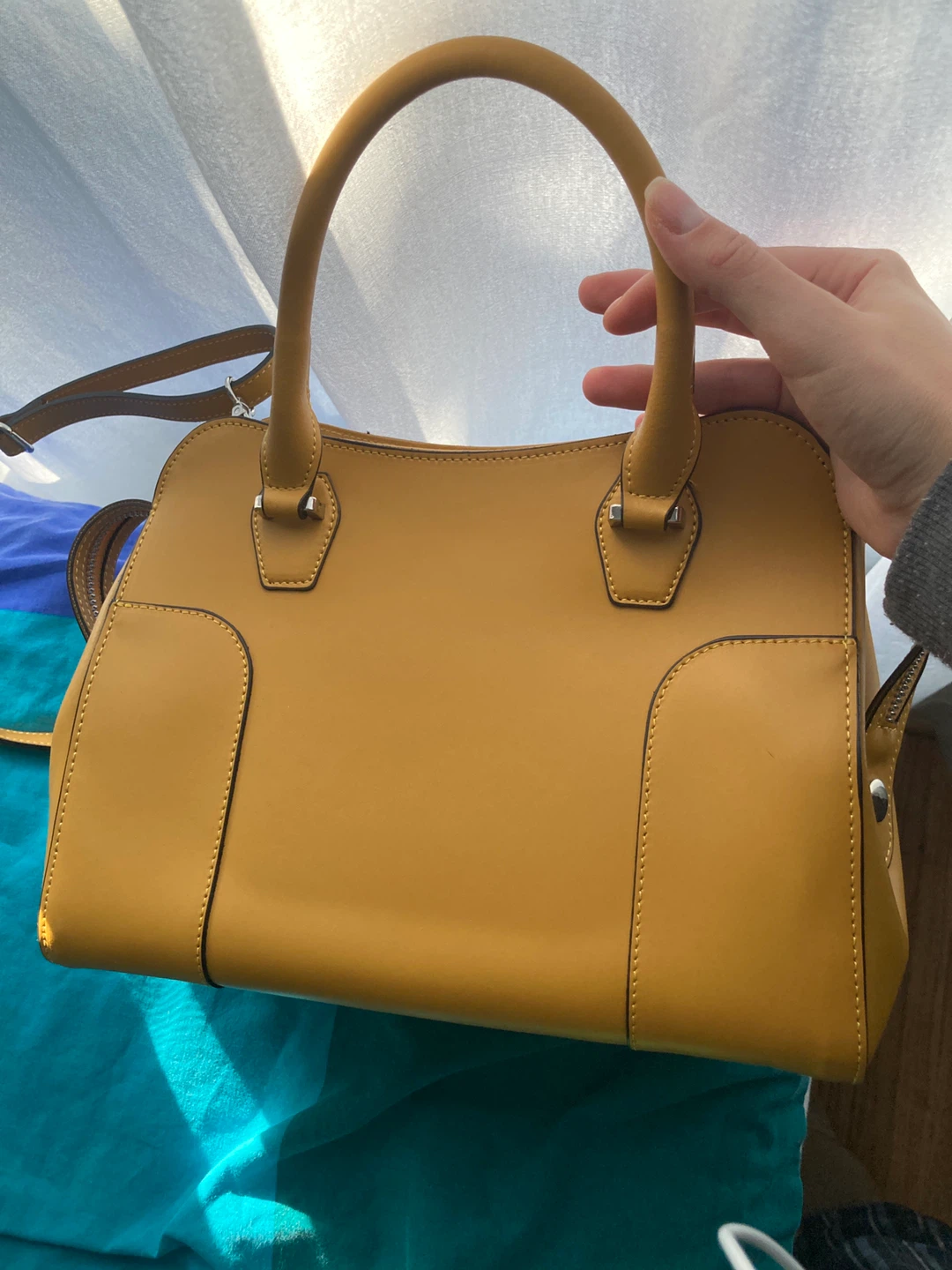 Divina Firenze Yellow Leather Handbag