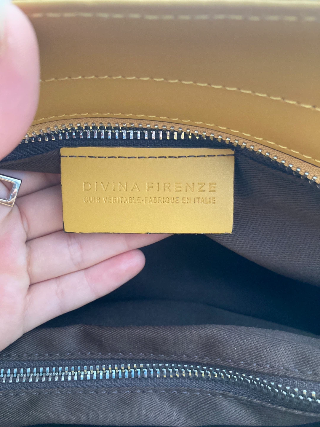 Divina Firenze Yellow Leather Handbag - photo 3