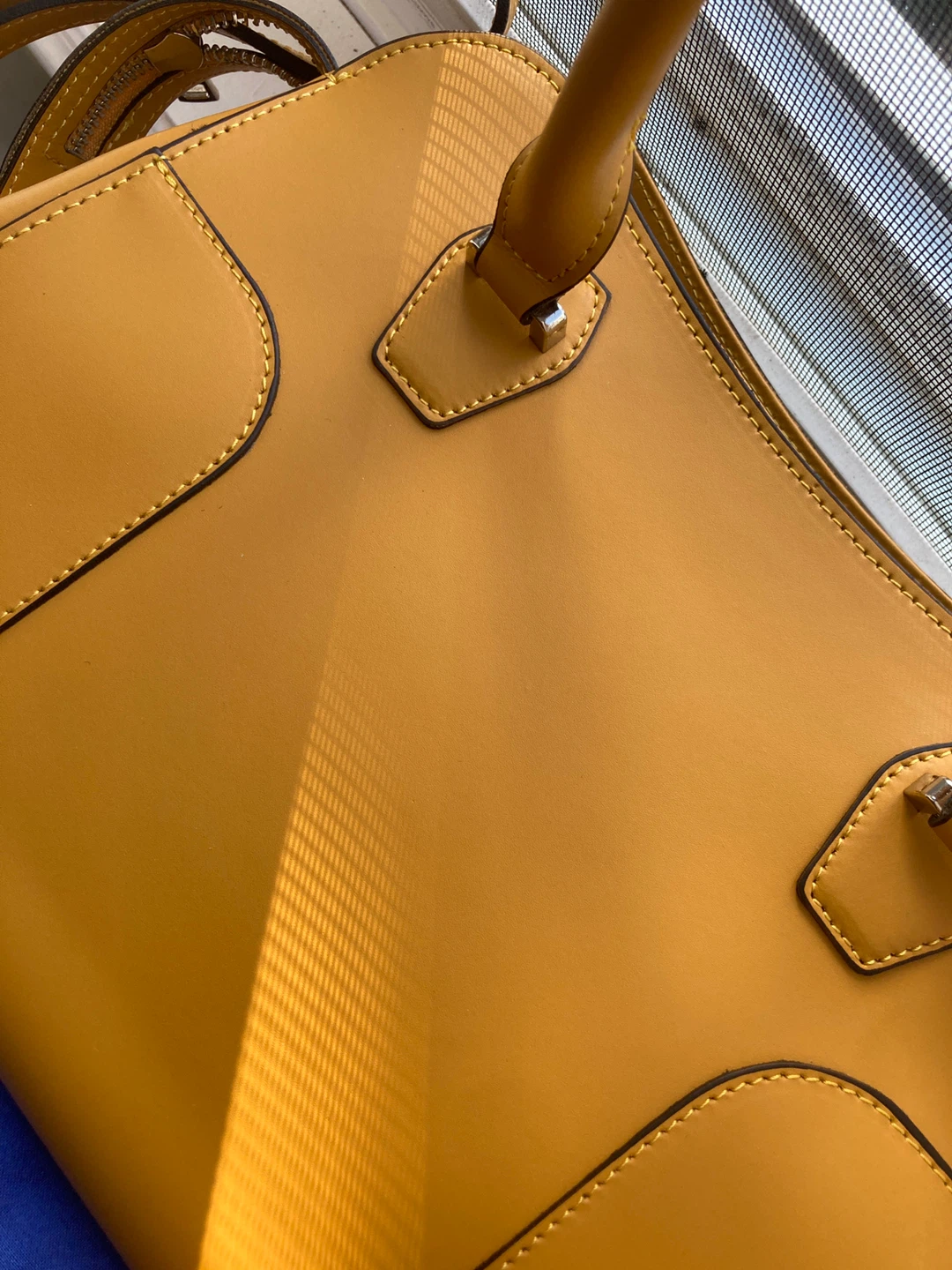 Divina Firenze Yellow Leather Handbag - photo 5