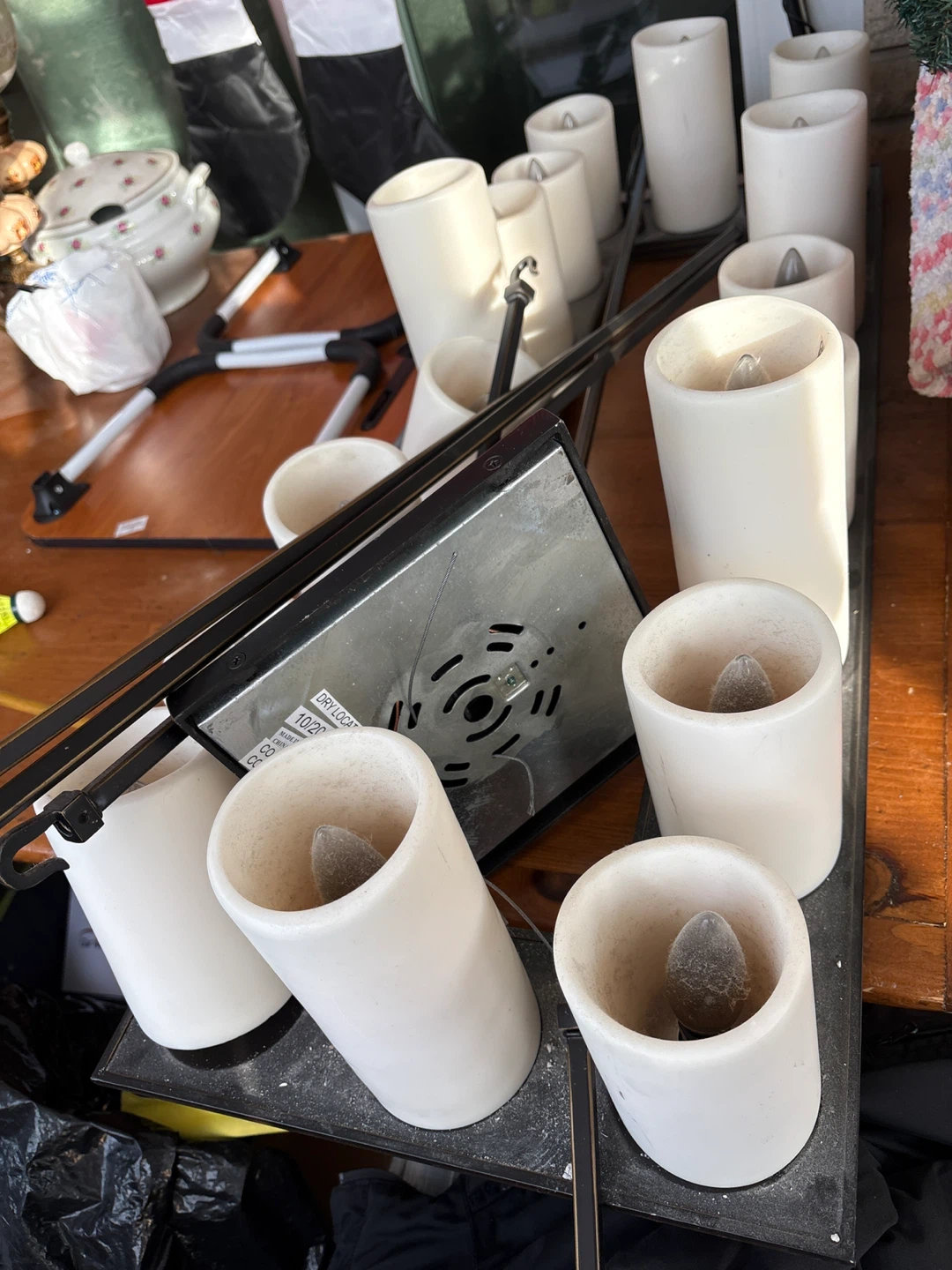 Set of White Flameless Candles
