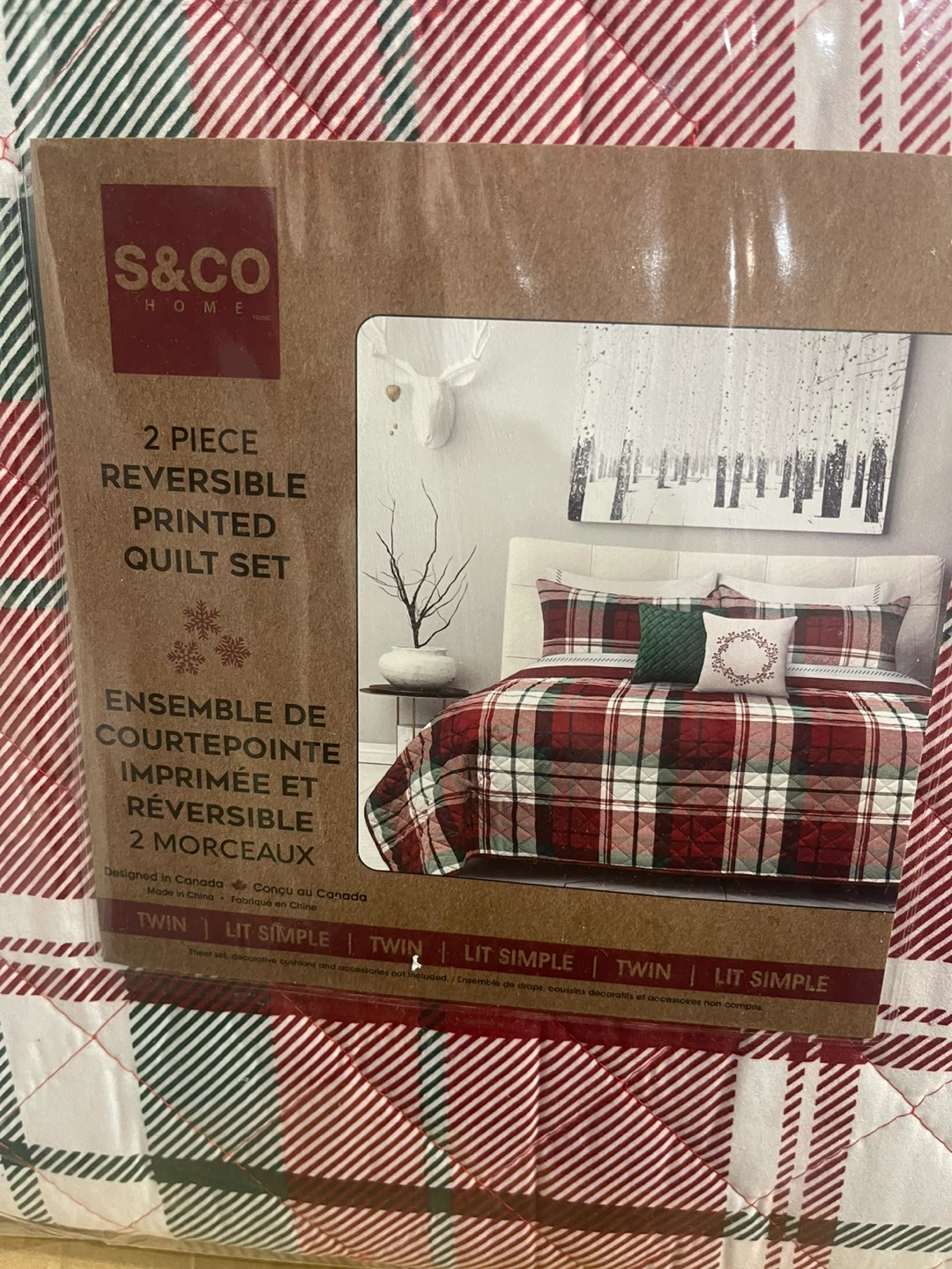 S&Co Home Twin Quilt Set - New!