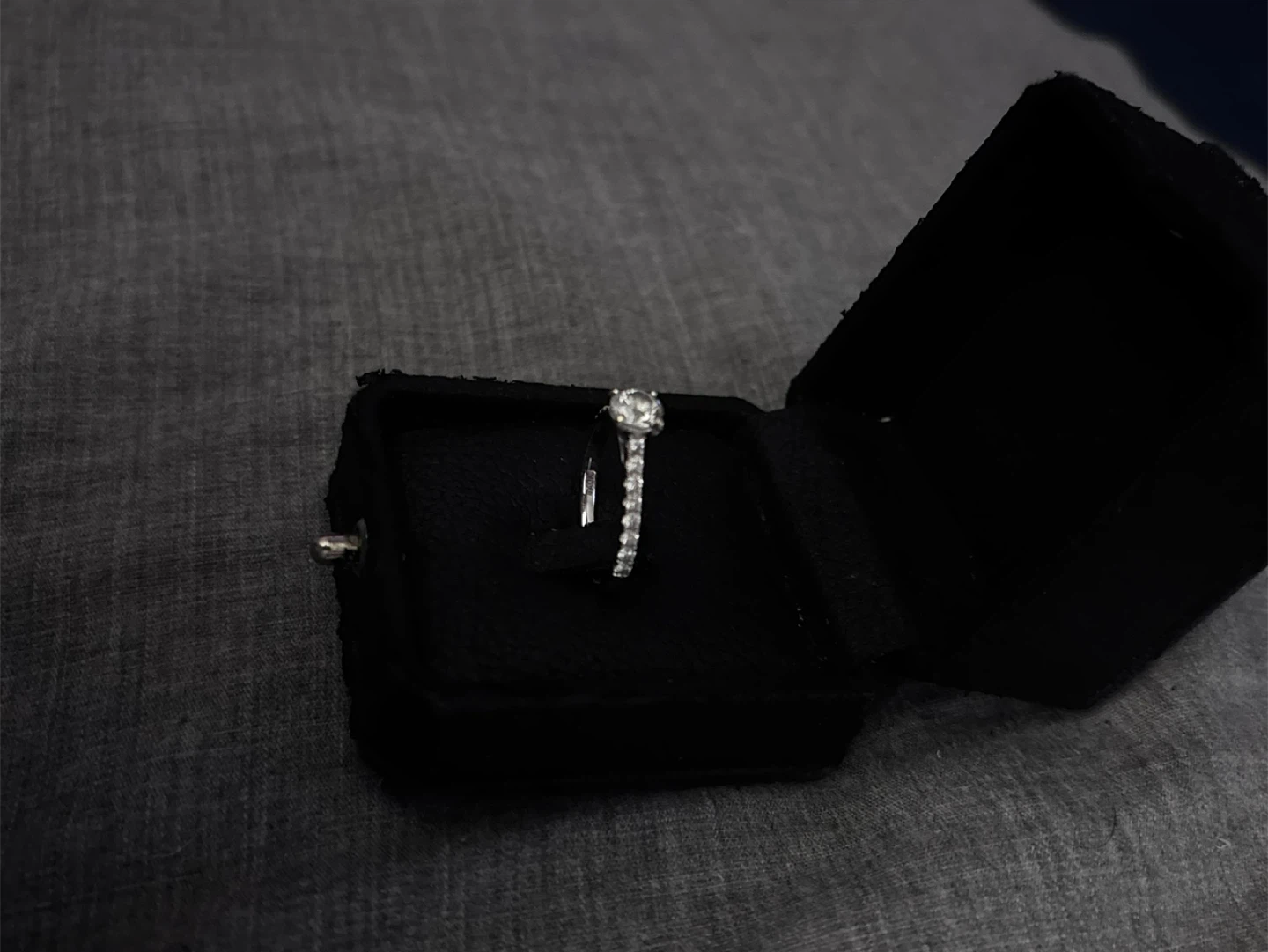 Diamond Engagement Ring 14K white Gold - photo 2