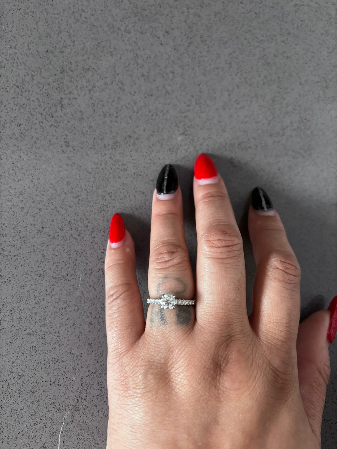 Diamond Engagement Ring 14K white Gold - photo 4