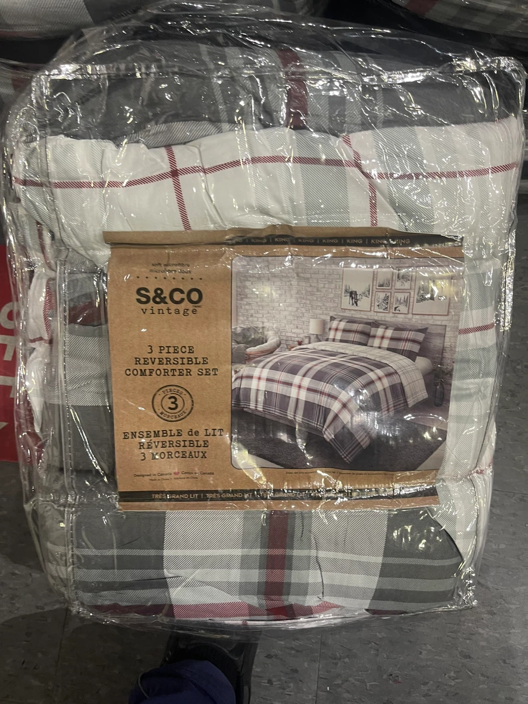 S&Co Vintage 3-Piece Reversible Comforter Set - King - photo 2