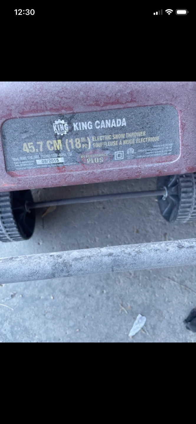 King Canada 18in Electric Snow Thrower - photo 2