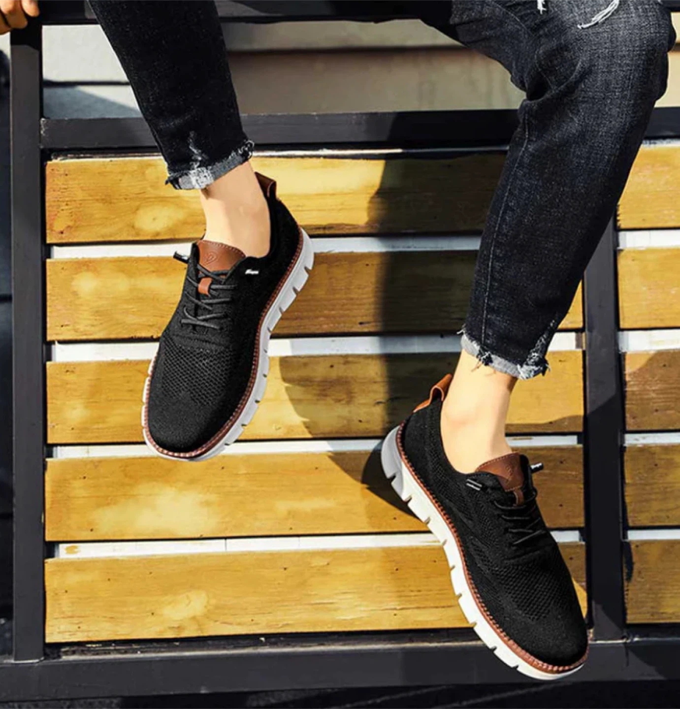 Breeze Men's Black Casual Shoes - photo 2