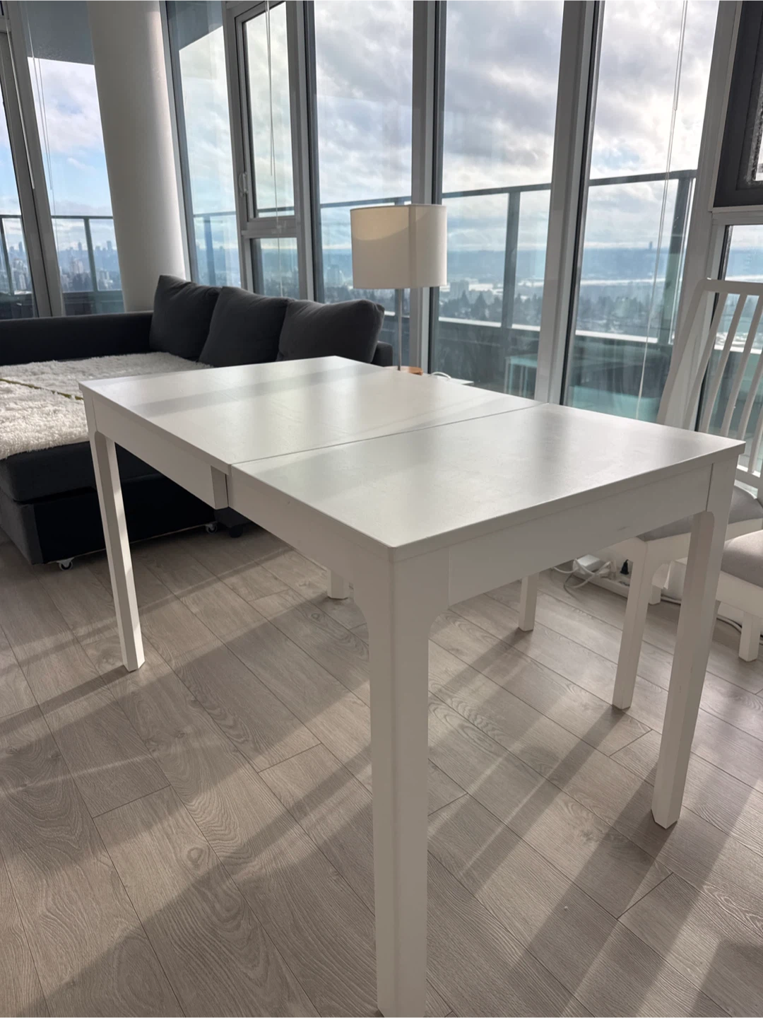 IKEA Extendable Dining Table set - White (with 4 chairs)
