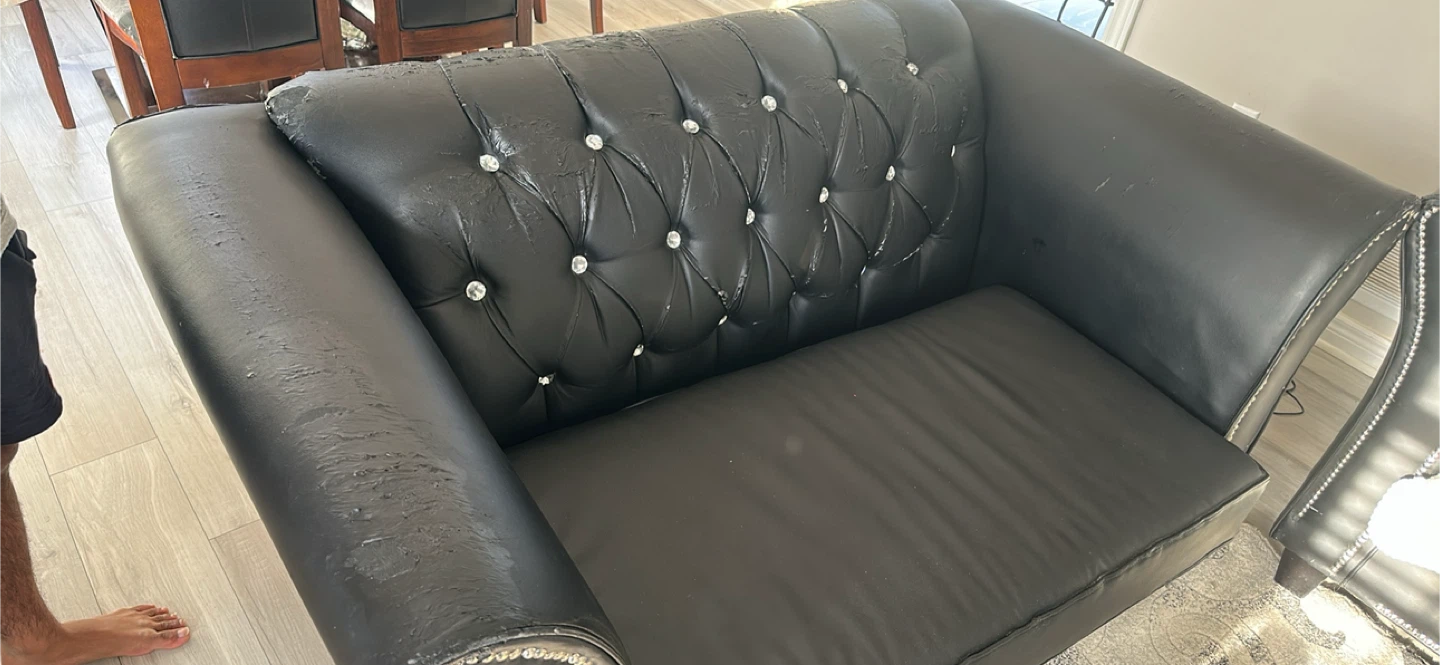 Used Black Sofa & Armchair