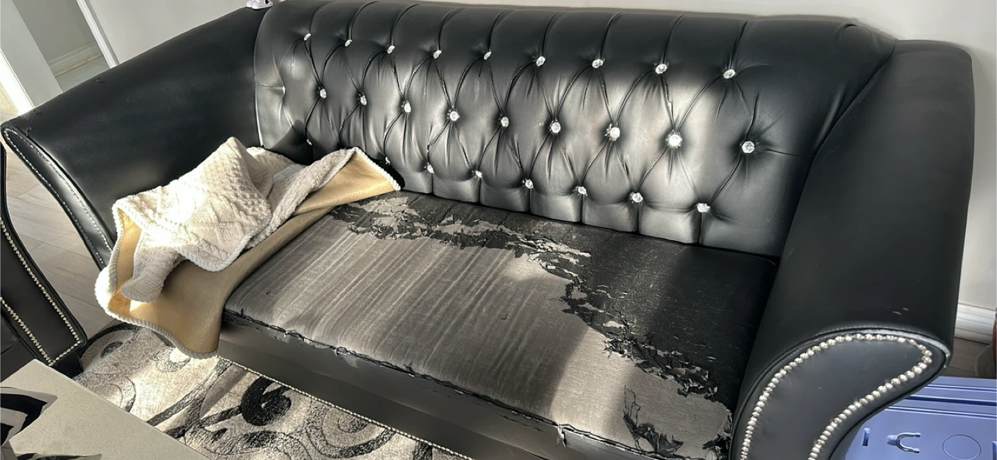 Used Black Sofa & Armchair - photo 3