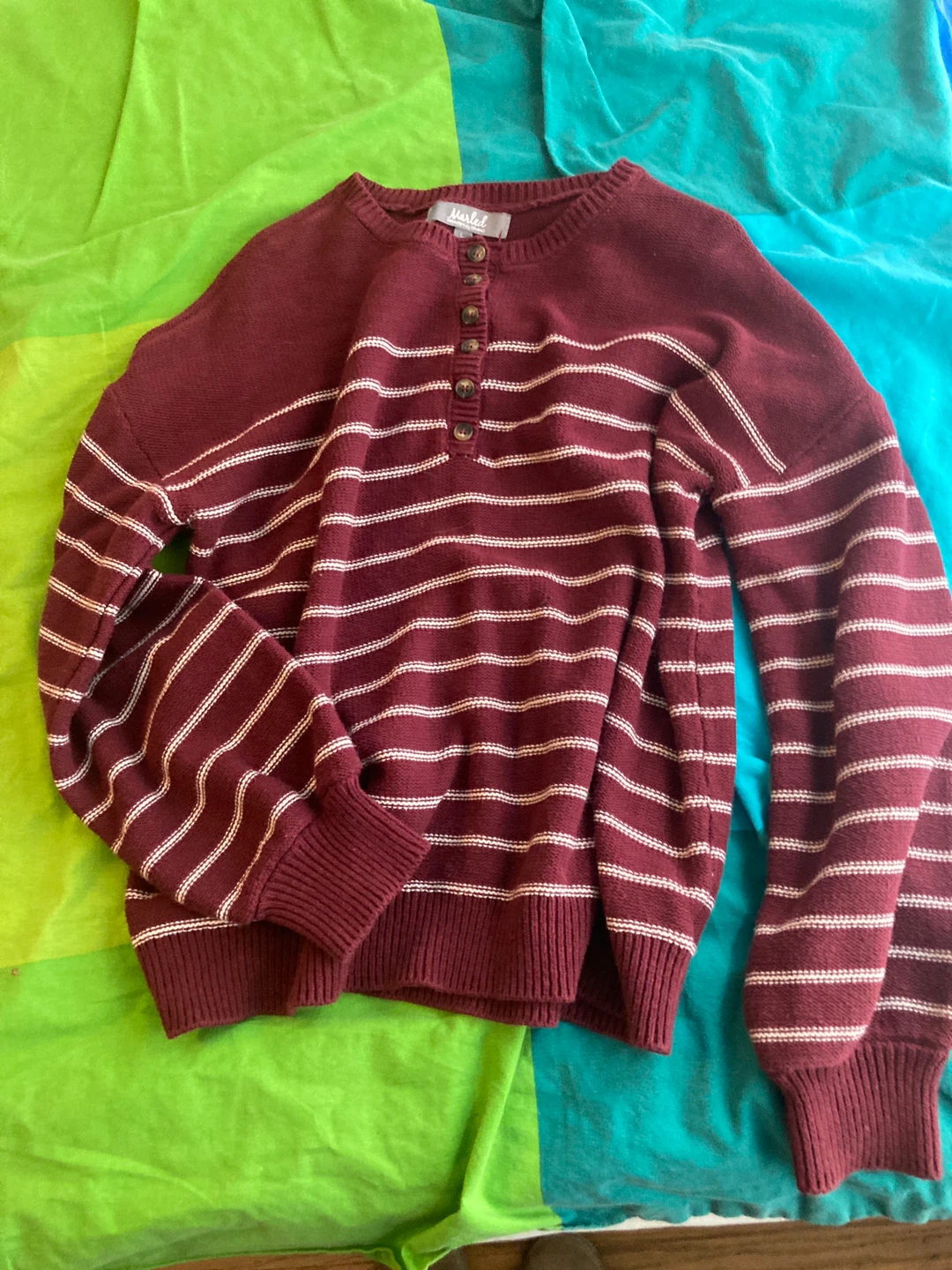 Marled Reunited Clothing Striped Sweater - Size L - photo 3