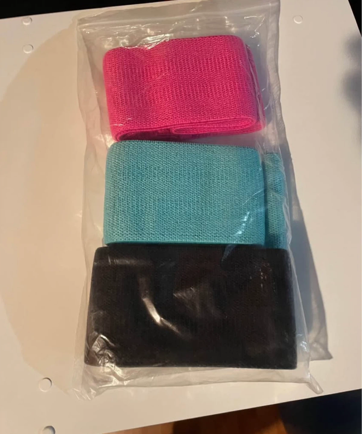 New Resistance Bands - Pink, Teal, Black