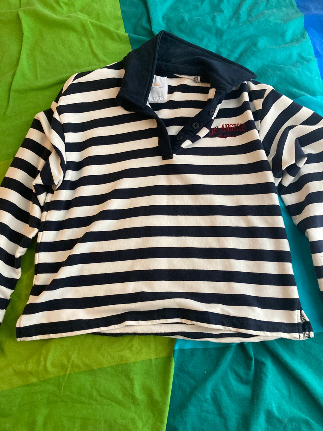 Lazy Sunday Striped Pullover - Size Small - photo 4