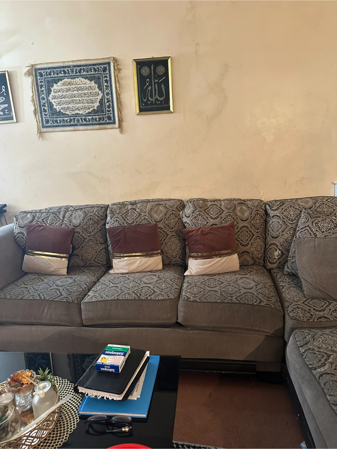 4 seater l-shape sofa from brick - photo 2