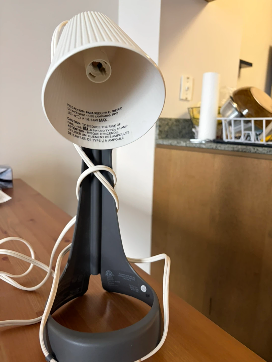 Ikea Desk Lamp - Black and White