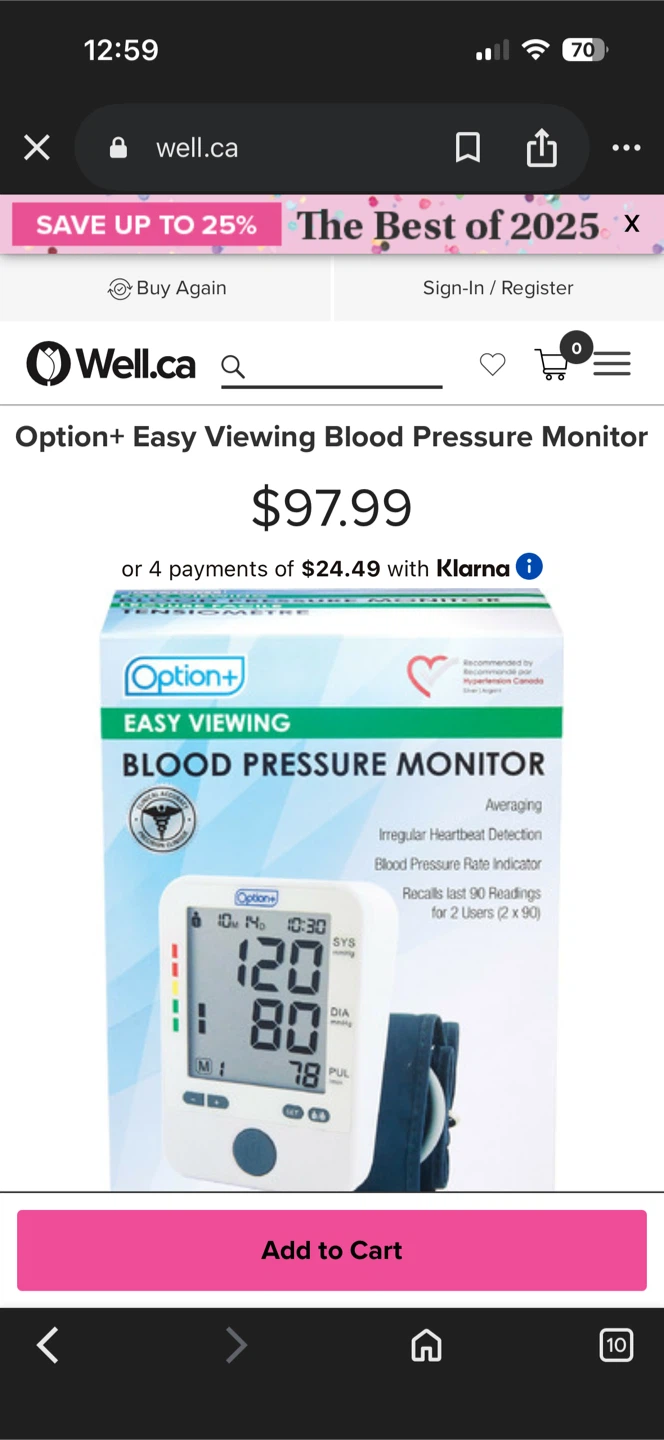 Option+ Easy Viewing Blood Pressure Monitor - photo 4