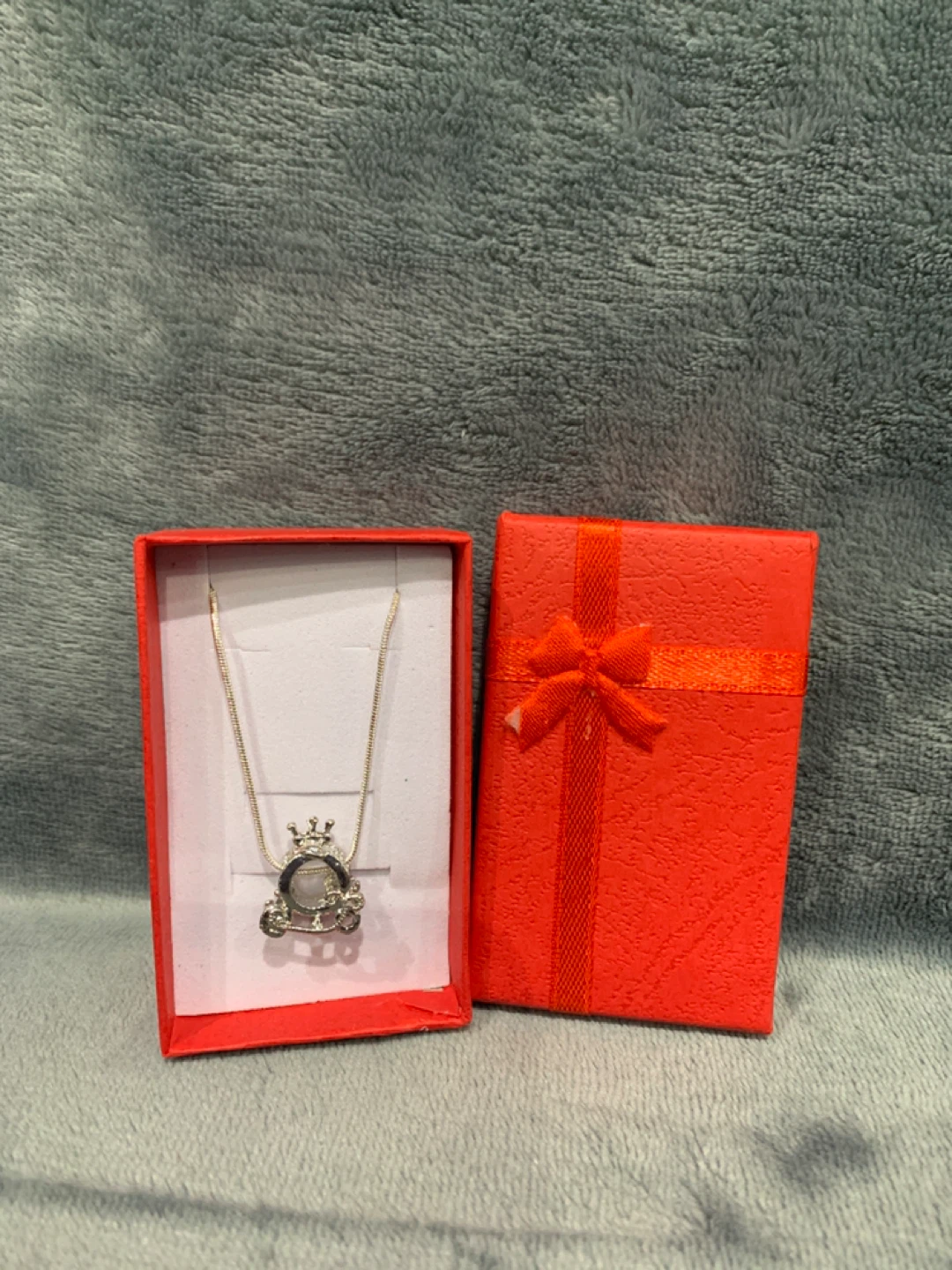 Silver Cinderella Carriage 925 Silver  Necklace