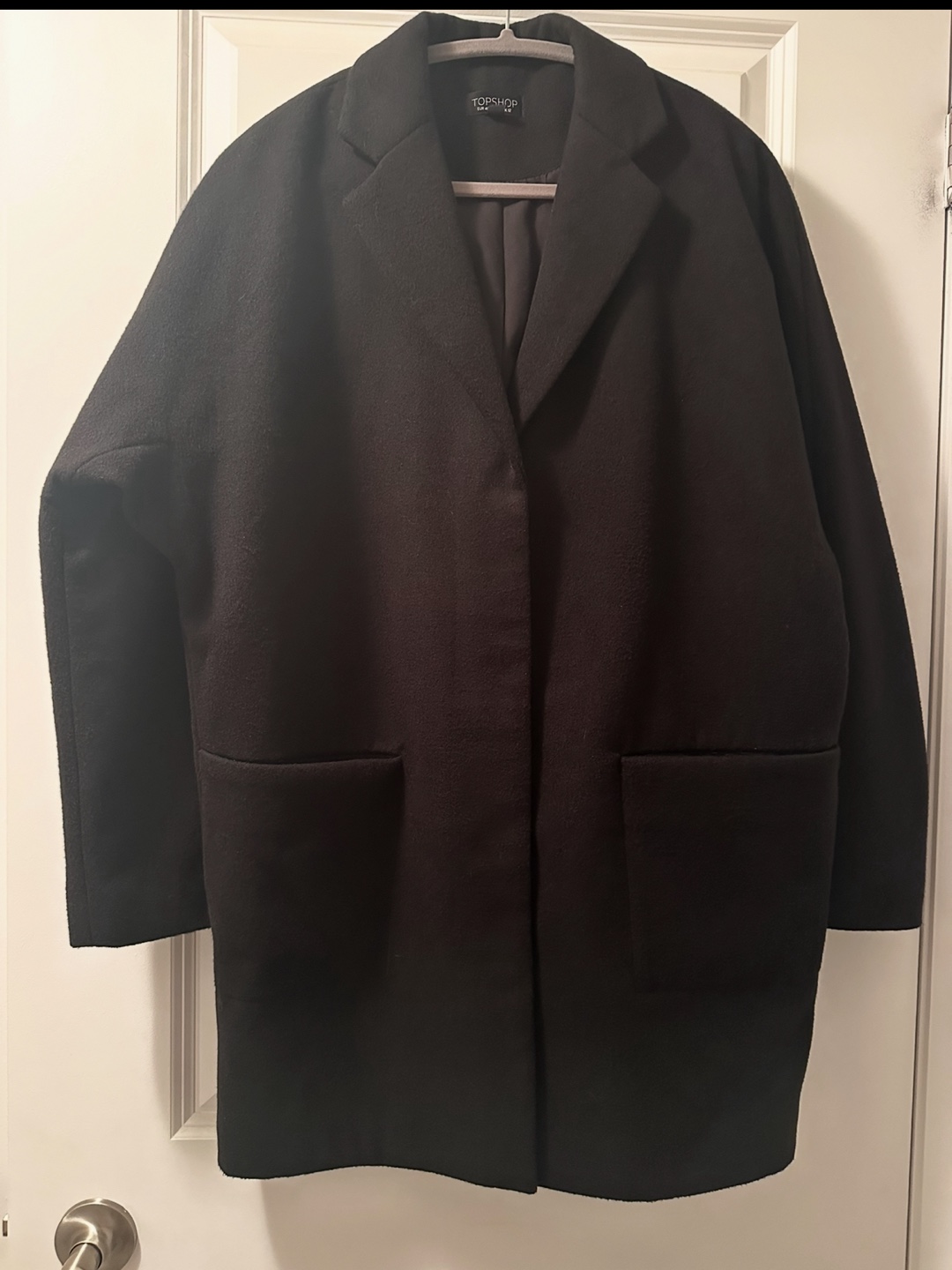 Topshop Black Coat - Size US 8