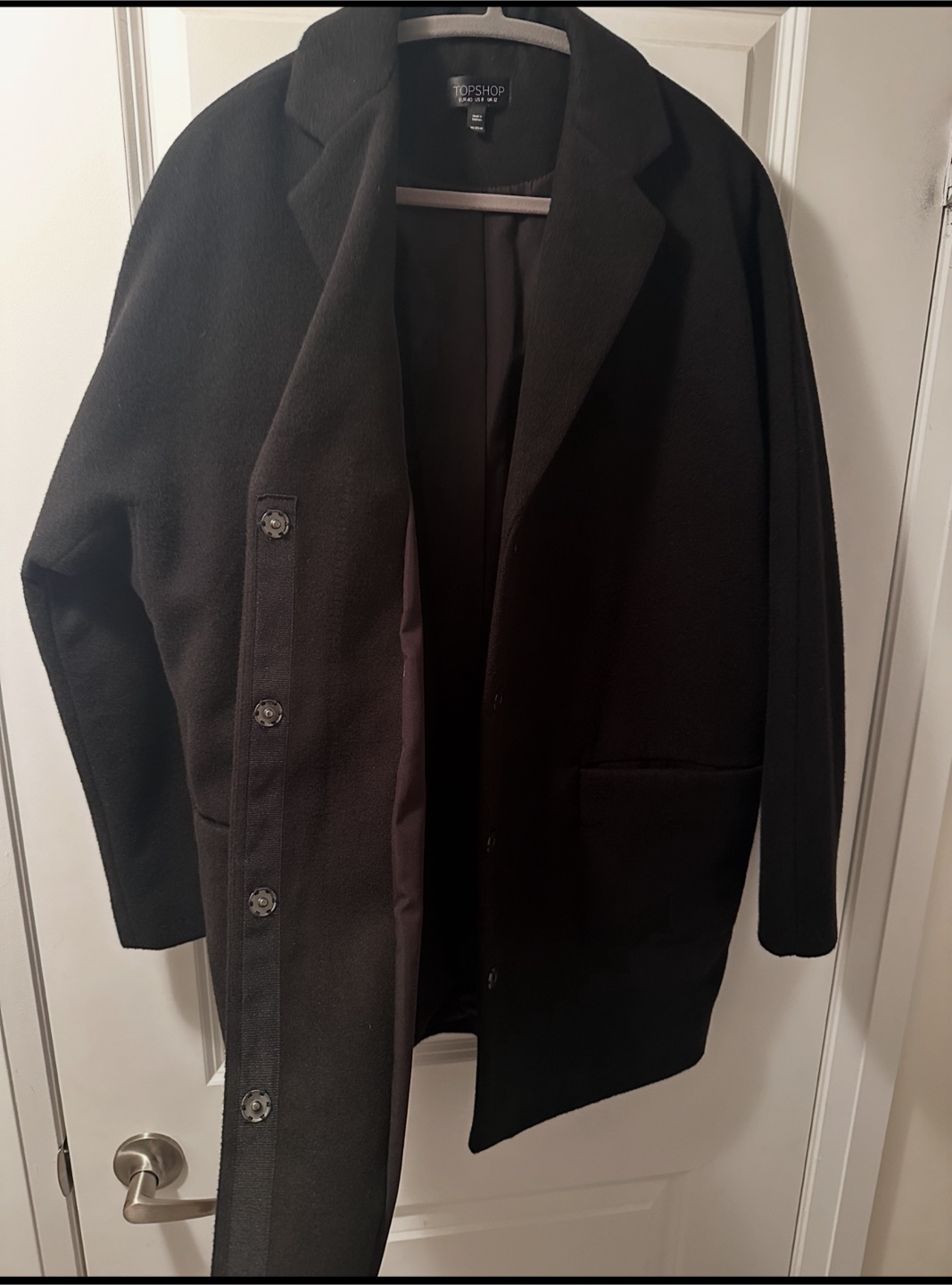 Topshop Black Coat - Size US 8 - photo 3