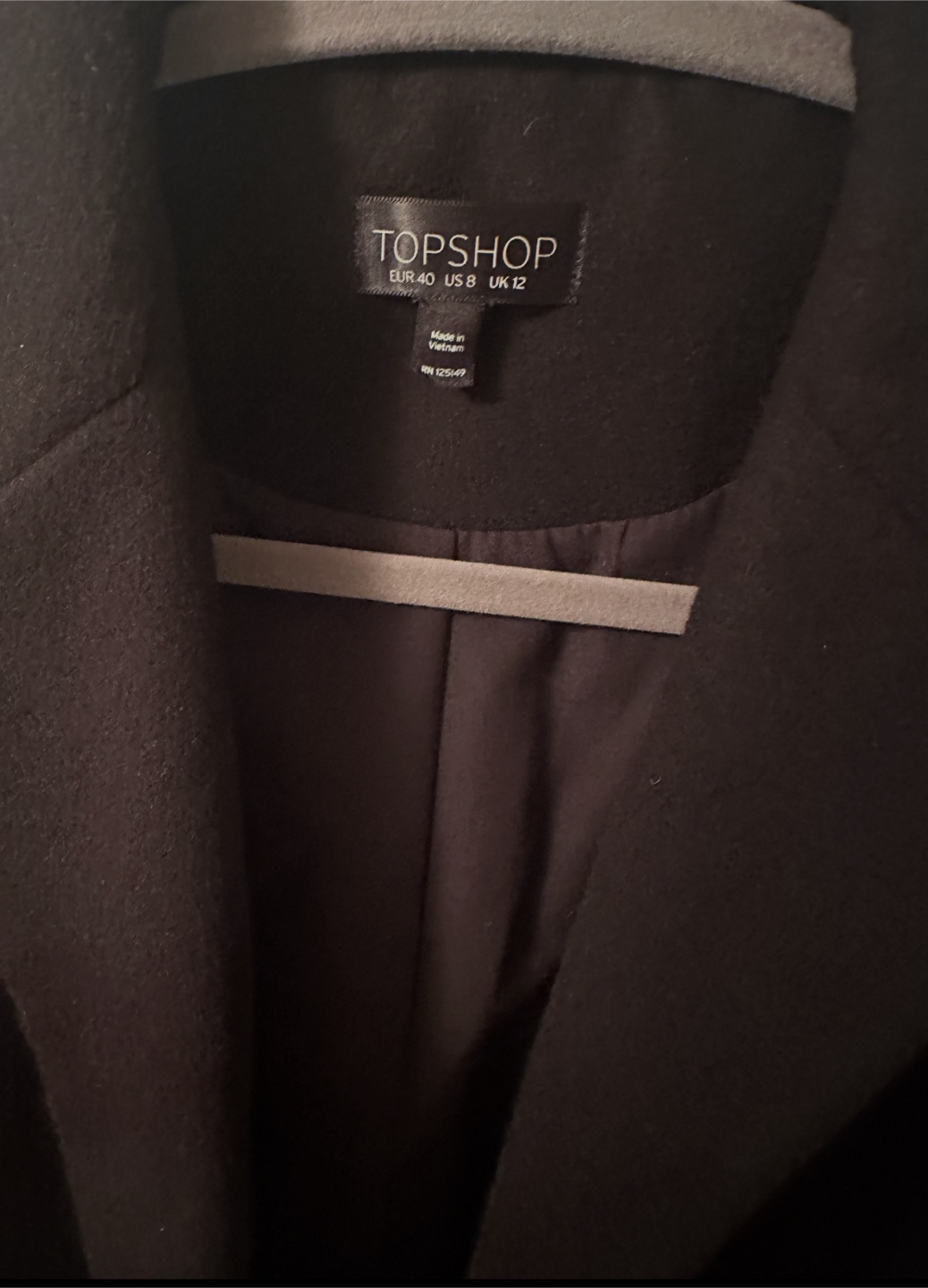 Topshop Black Coat - Size US 8 - photo 4